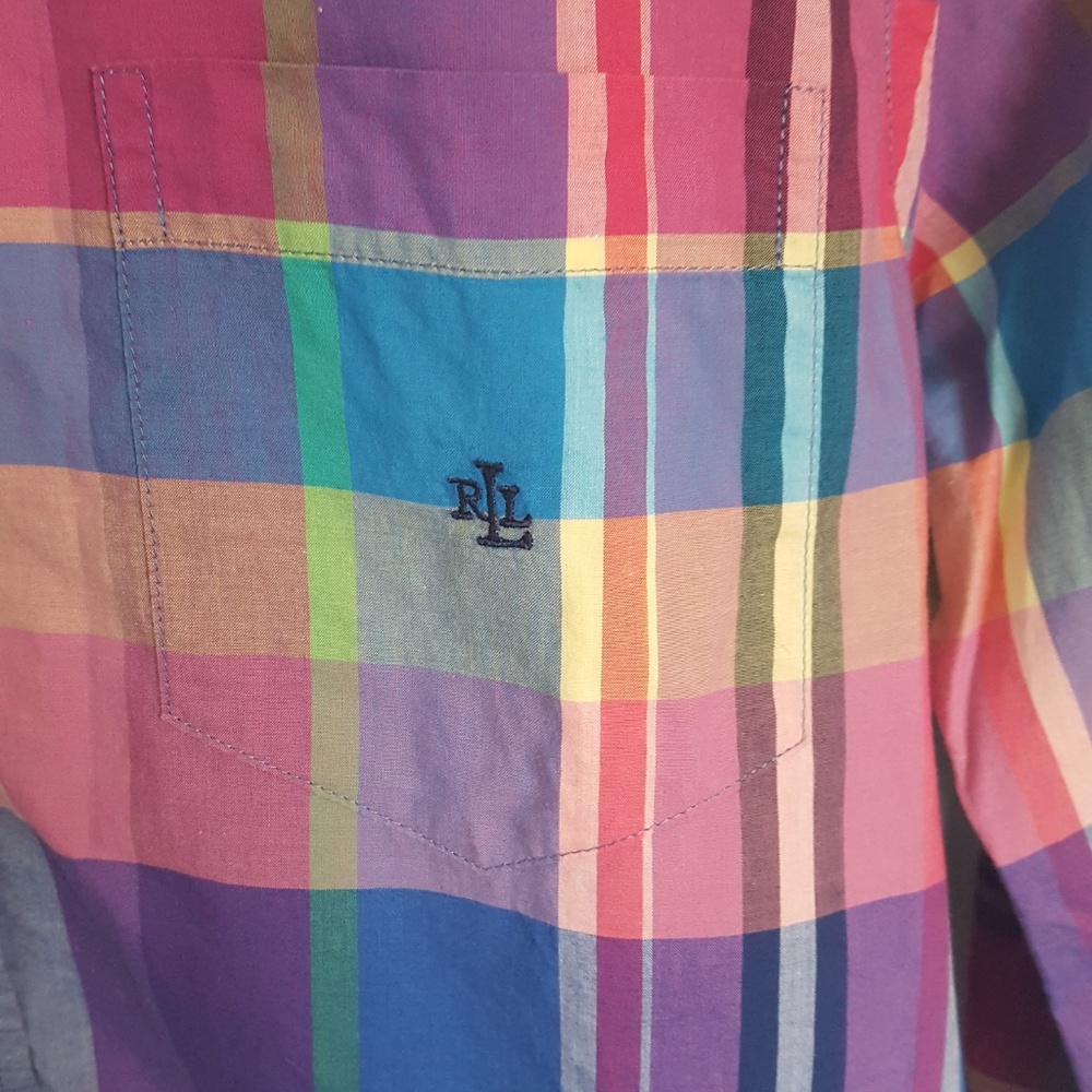 Lauren Ralph Lauren Multicolored Plaid Button Down - Picture 3 of 4